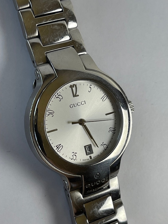 Gucci Calendario Fecha Acero Inoxidable Ref.8900M Fabricacion Suiza 2020 Etsy Mexico