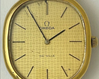 Omega De Ville Gold Capped Textured Dial Ref.111.0133 Cal