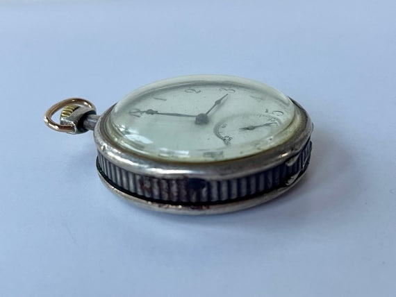 Anonymous Solid Silver 800 White Porcelain Dial P… - image 3
