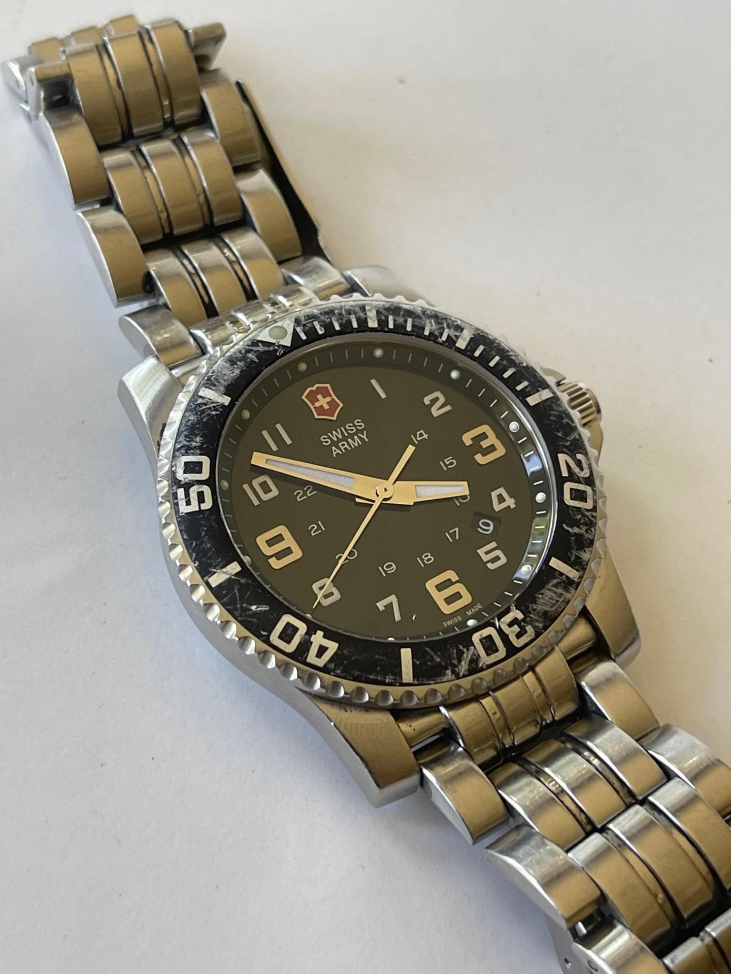 Victorinox Swiss Army Calendar Date 24hours Black Dial Large