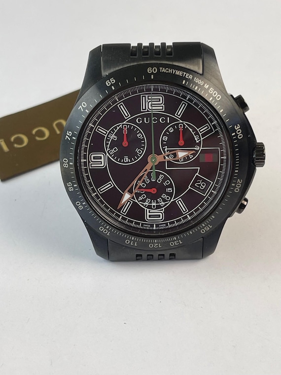 Gucci G-timeless Chronograph Full Set Calendar Date PVD Original