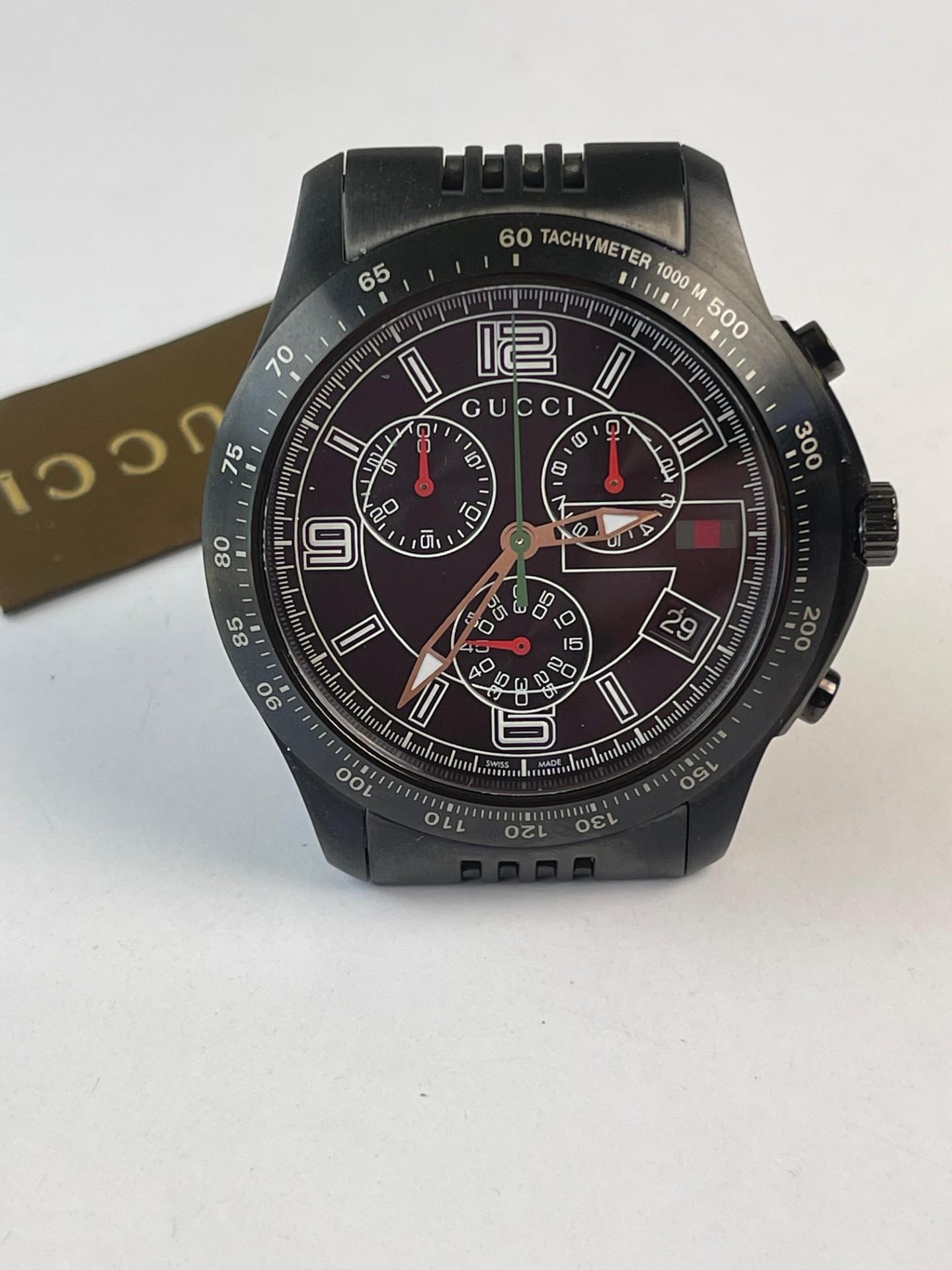 Gucci G-timeless Chronograph Full Set Calendar Date PVD Original