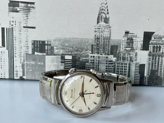 Bulova Wrist Alarm Stainless Steel Screwdown Case Back Two Pie Pan