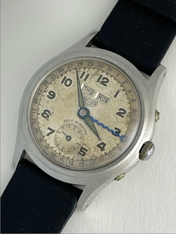 Heuer Triple Calendar/Date Bumper Automatic Stain… - image 2