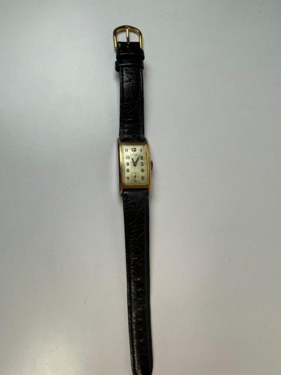 Roamer Art Deco Rectangular Gold Capped Curvex Sw… - image 3