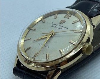 Girard Perregaux Gyromatic Automatic 10K Gold-filled Screw-Down Case Back Vintage 1962 Swiss Made