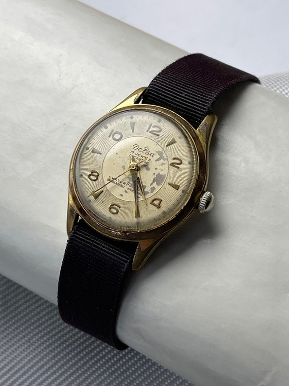 Delsa Two Tone Textured Dial Gold Capped Unbreakable  display picture 2