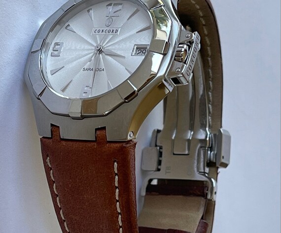 Concord Saratoga Calendar Date Stainless Steel Octagon