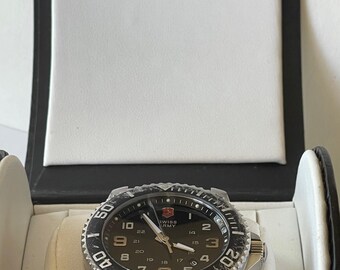 Victorinox Swiss Army Calendar Date 24hours Black Dial Large