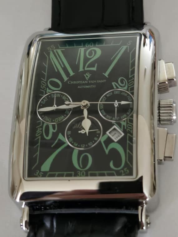Christian Van Sant Rectangular Chronograph Automa… - image 1