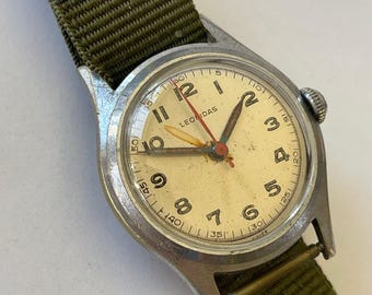 Militärluftfahrtpilot WWII Edelstahl verschraubt Boden Swiss Made 1945