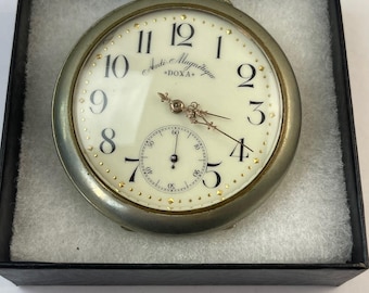 【アンティーク】1905, 1920, 1929年のオリジナル•サティフィケート Doxa Hors Concours 1905 Award Pocket Watch Extra Large 69mm