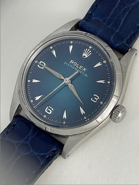 Rolex 1002 Oyster Perpetual, 1960, Blue Dial, Cal. 1570, for $4,038 for  sale from a Trusted Seller on Chrono24