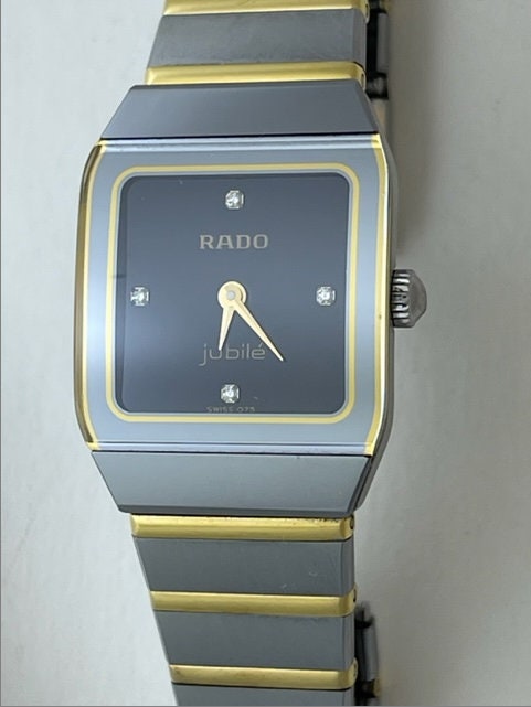 Rado Jubile Ceramic Black Dial Genuine Diamonds Ladies Swiss - Etsy