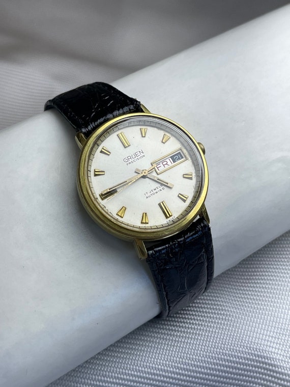 Gruen Precision Automatic Calendar Quick Set Day/date Classic