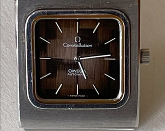 Omega Constellation Automatic Two Tone Brushed Brown Dial Cal.711 Integral S/S Bracelet Vintage 1972 Ref.155.021 355.0814 Swiss Made