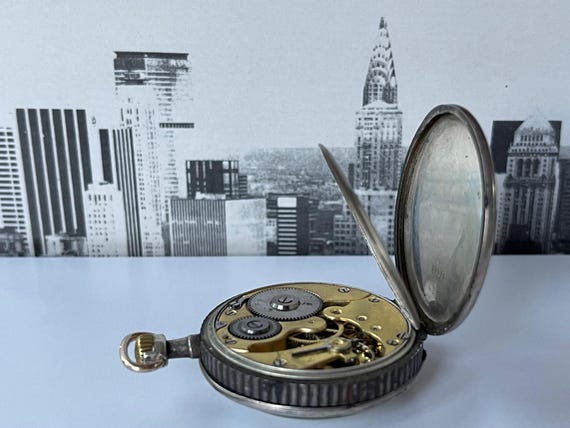 Anonymous Solid Silver 800 White Porcelain Dial P… - image 4