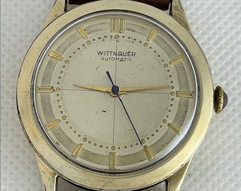 WITTNAUER D&A 812-133 手巻き 金10K レア 腕時計 Wittnauer Men's Vintage 10K Gold Plated Automatic Watch