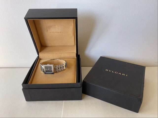 Bulgari QUADRATO Ref SQ22SS L8475 Ladies Stainless Steel Original
