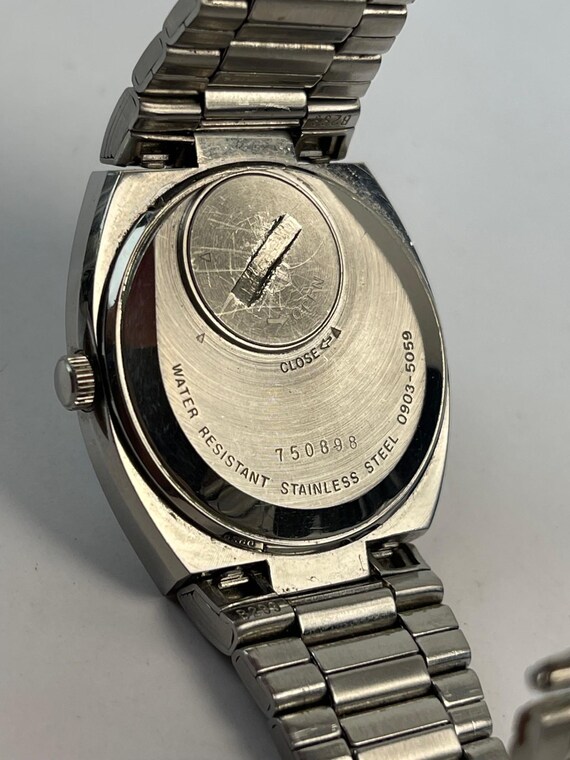 Seiko Motorcraft 4004 Vertical Day Date Black Dial Vintage Made in