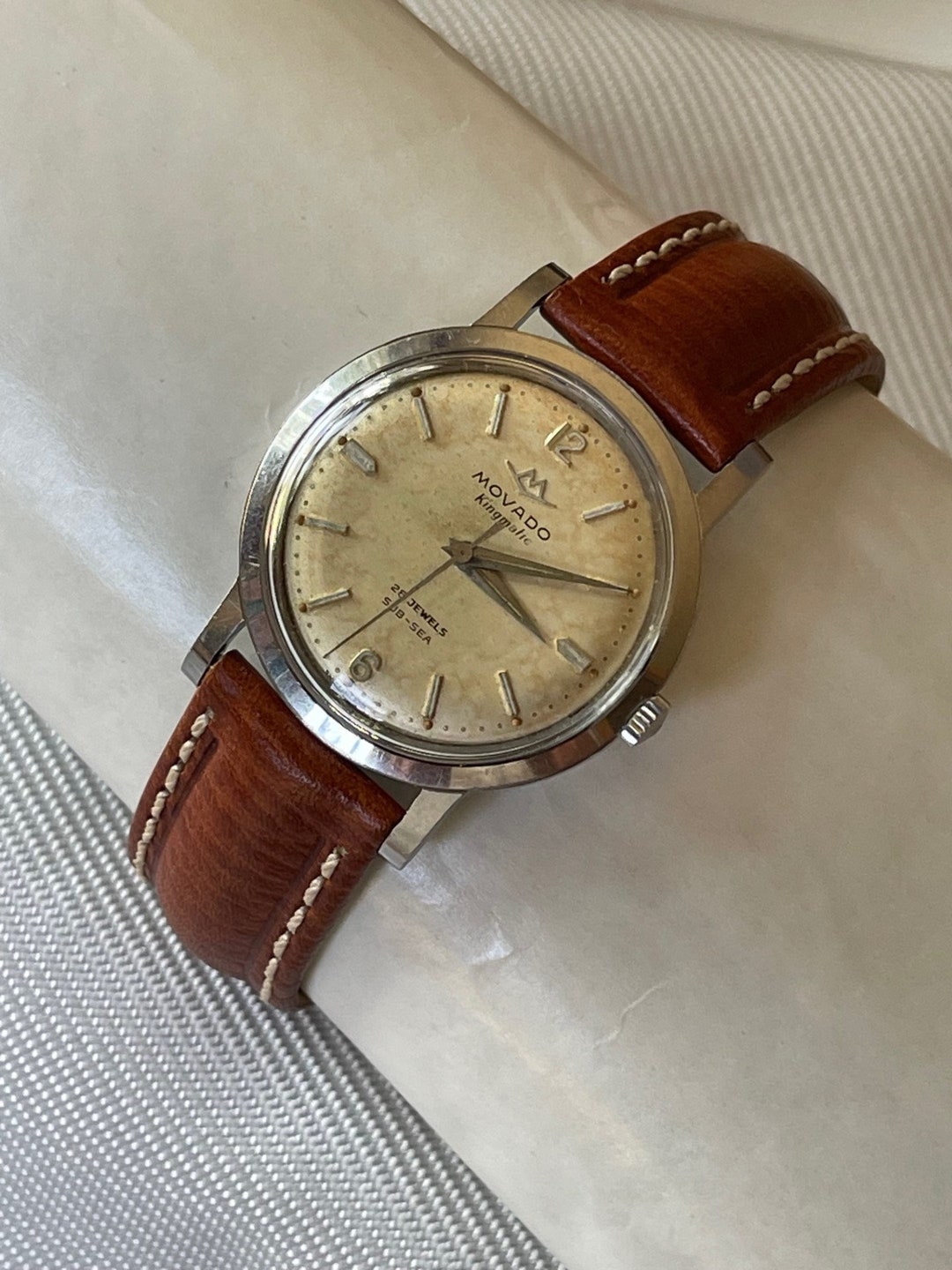 Movado Kingmatic Sub-sea Tropical Dial Stainless Steel Screw Down