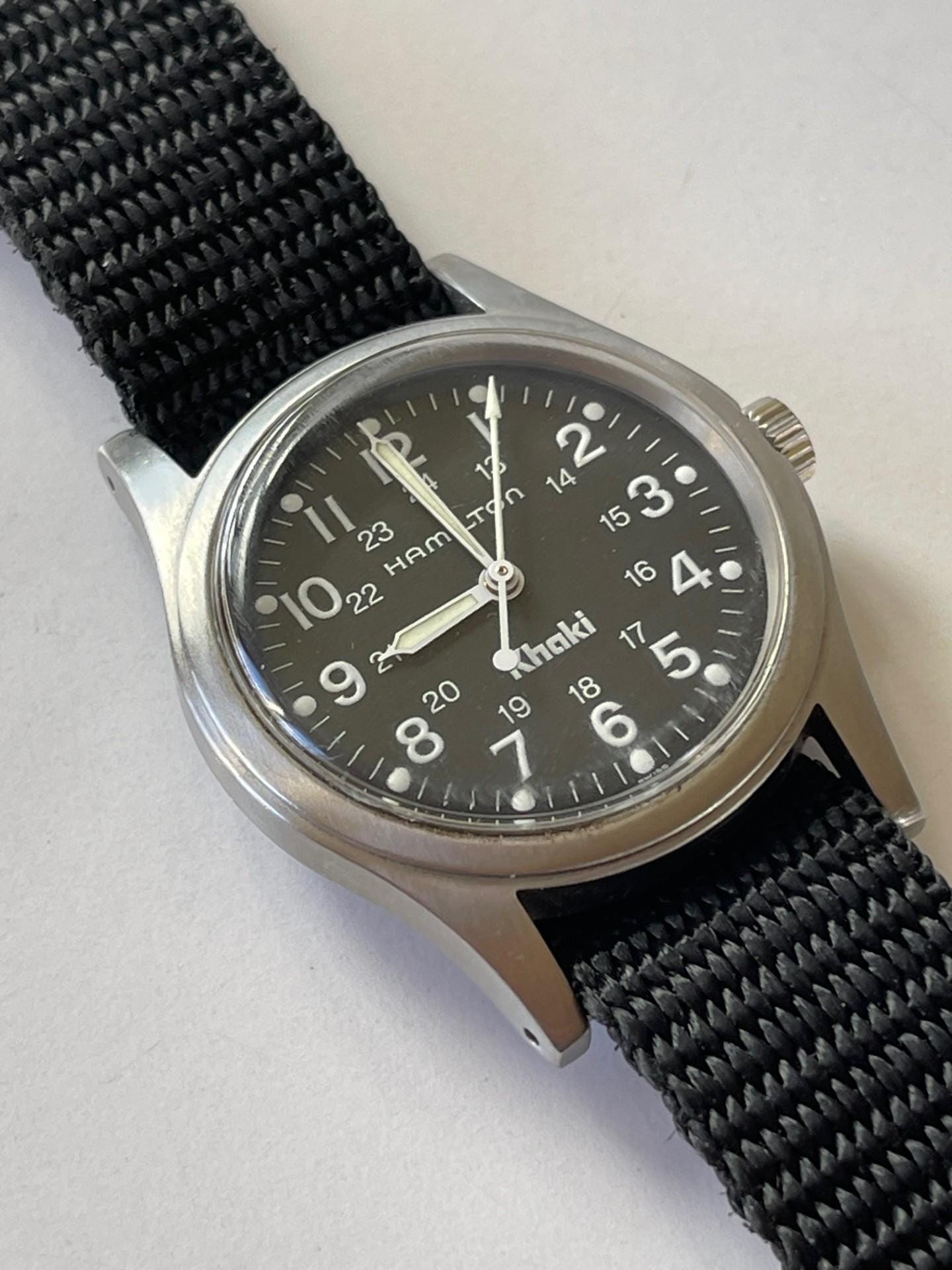 Hamilton Khaki Military Ref.9415a Vintage Black Dial Swiss Made