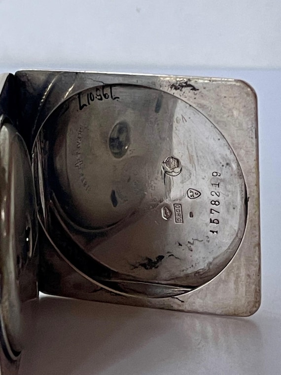 Eterna Solid Silver Square 2 level White Porcelai… - image 4