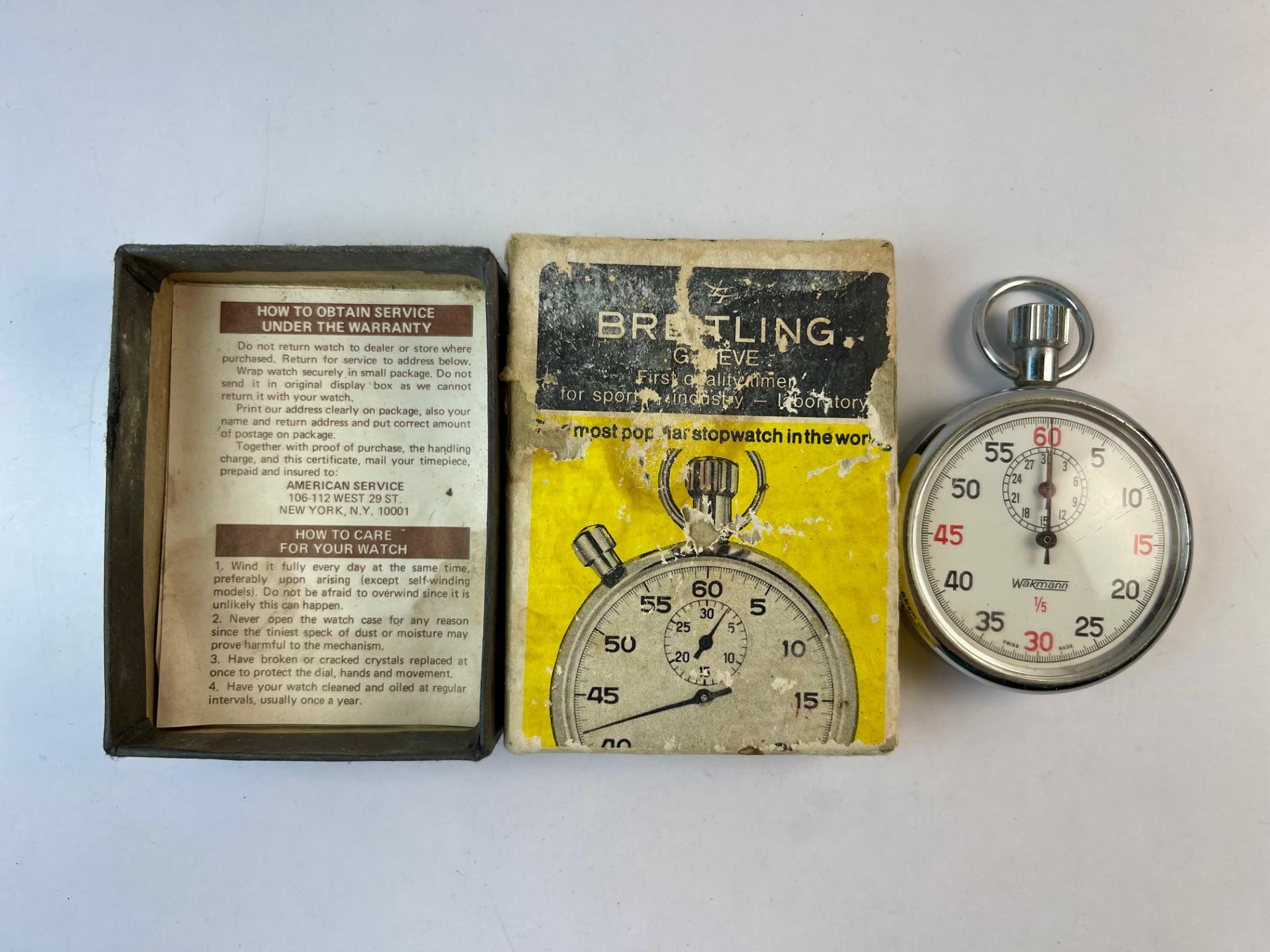 Wakmann Breitling Stopwatch Vintage Swiss Made 1966 - Etsy
