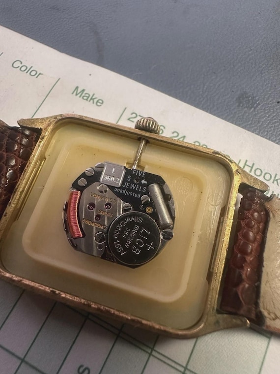 Longines Rectangular Gold Capped Factory Genuine … - image 3