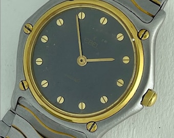 Ebel Classic Wave 18K Gold Stainless Steel Ref.181909 Black Ebel Classic Wave 18K Gold Stainless Steel Ref.181909 Black