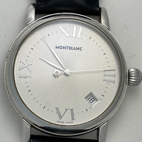 Montblanc Classic Montblanc Star Meisterstuck Calendar Date Roman Numbers Stainless Steel Swiss Made