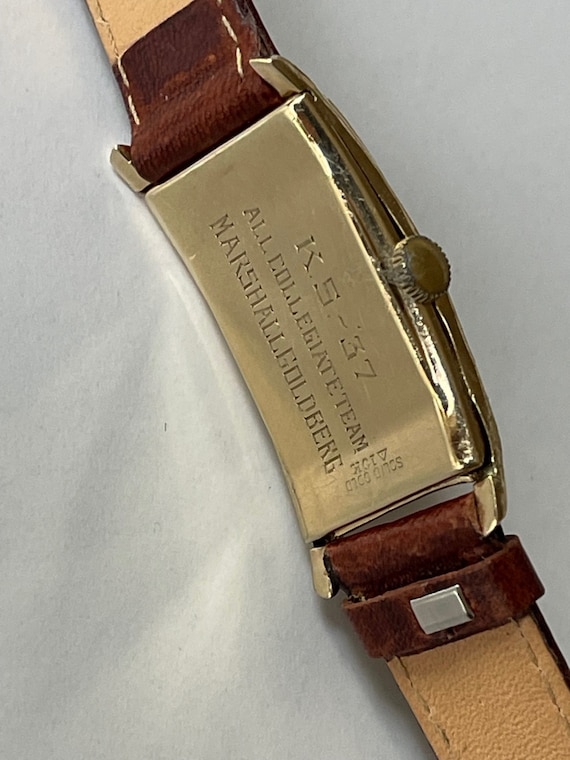 Benrus Solid 10K Gold Doctors Rectangular Curvex … - image 3