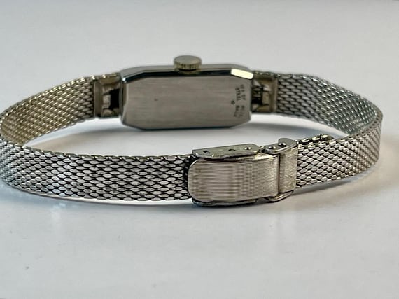 Longines 10K White Gold-Filled Rectangular Ladies… - image 4