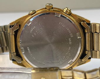 Seiko Chronograph Calendar Date Alarm Gold Capped Vintage Made in