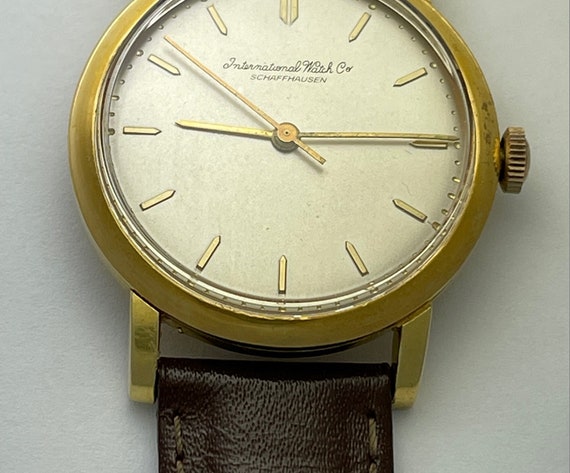 IWC Schaffhausen 750 18K Solid Gold Cal C401 Vintage Swiss Made 1956 Etsy Canada