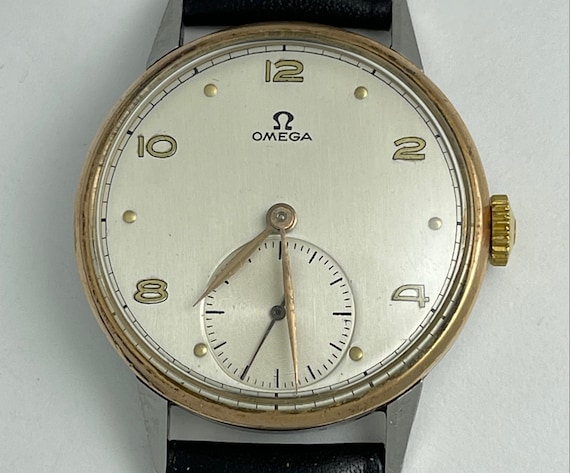 Omega Solid Rose Gold 14K 585 Bezel Stainless Steel Case Vintage Ref. 2271 8 Swiss Made 1952 Etsy Canada