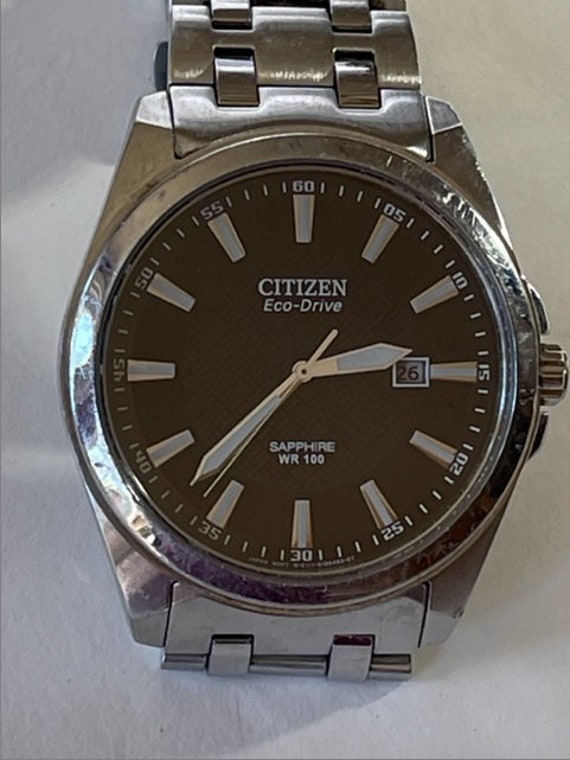 Buy Citizen Eco-drive Sapphire WR100 E111-S070856 Calendar Date Online in  India - Etsy