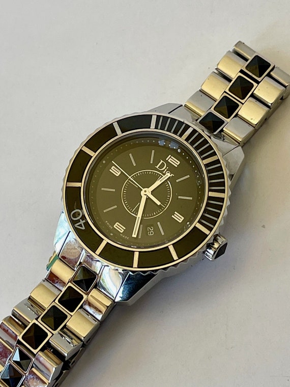Dior Christian Dior Christal Calendar Date Black Dial Rotating
