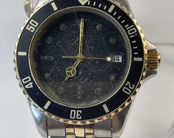 TAG Heuer 1000 Professional Diver Calendar Date Ref. 980.020N Tweekleurig goud/roestvrij staal Vintage Zwitsers gemaakt 1986