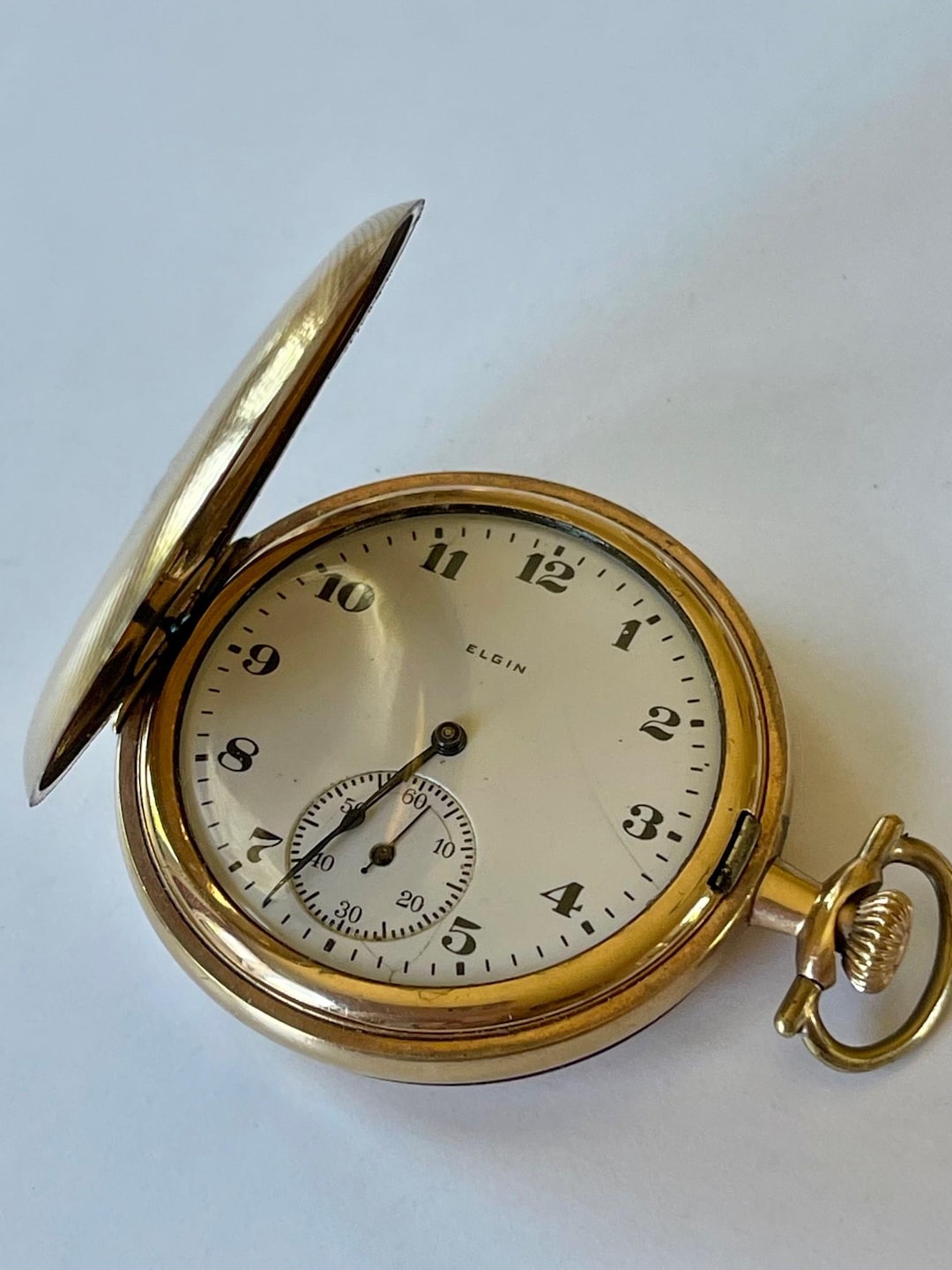 Elgin Art Deco 14K Gold Filled 20years Guaranteed Hunter Case