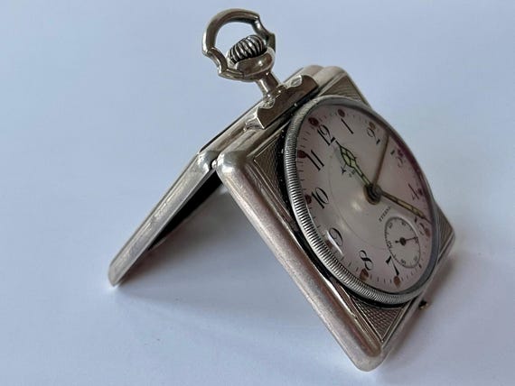 Eterna Solid Silver Square 2 level White Porcelai… - image 2