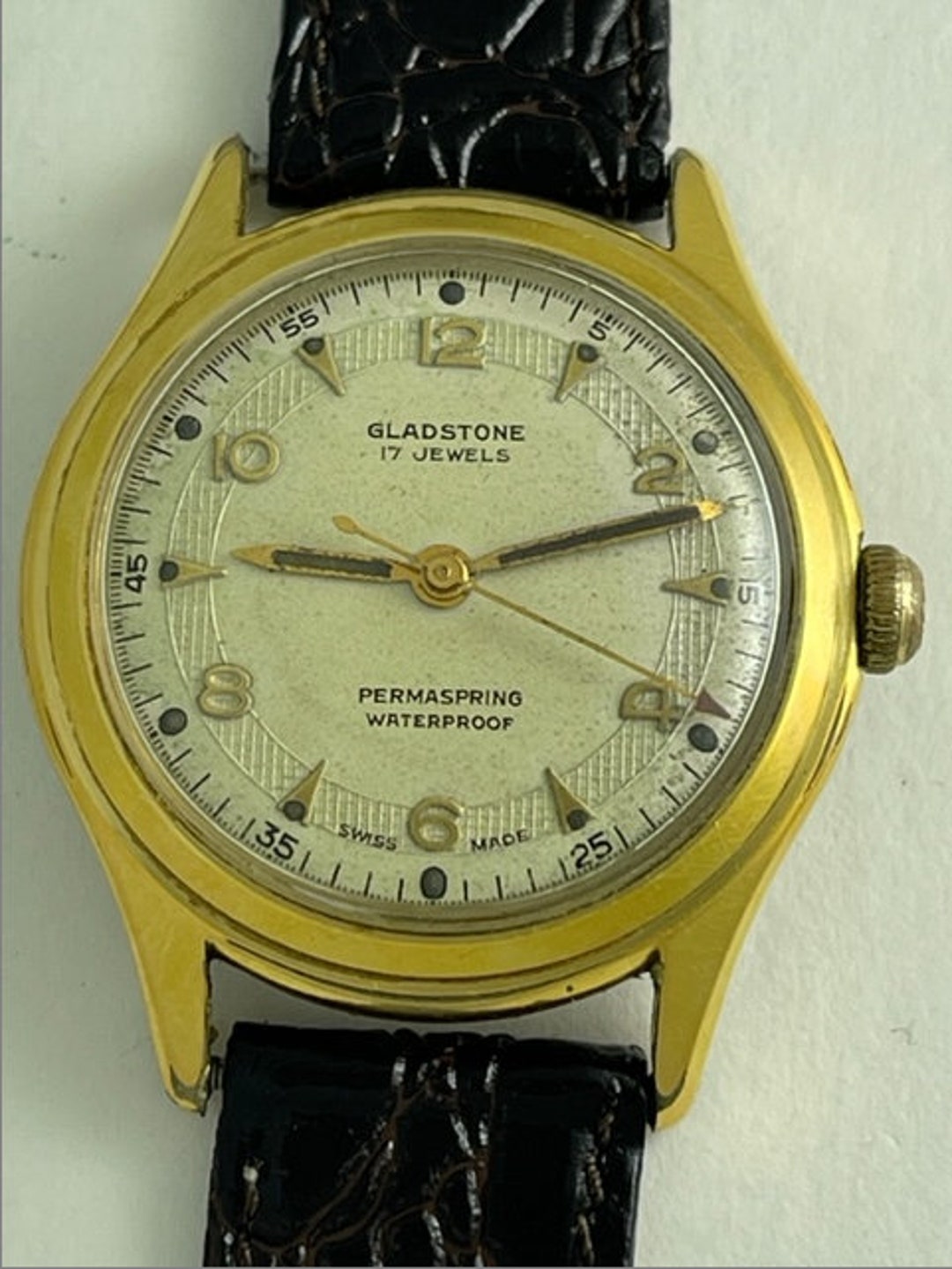 GLADSTONE Permaspring Doctors Medical Gold Capped Screw Down Back