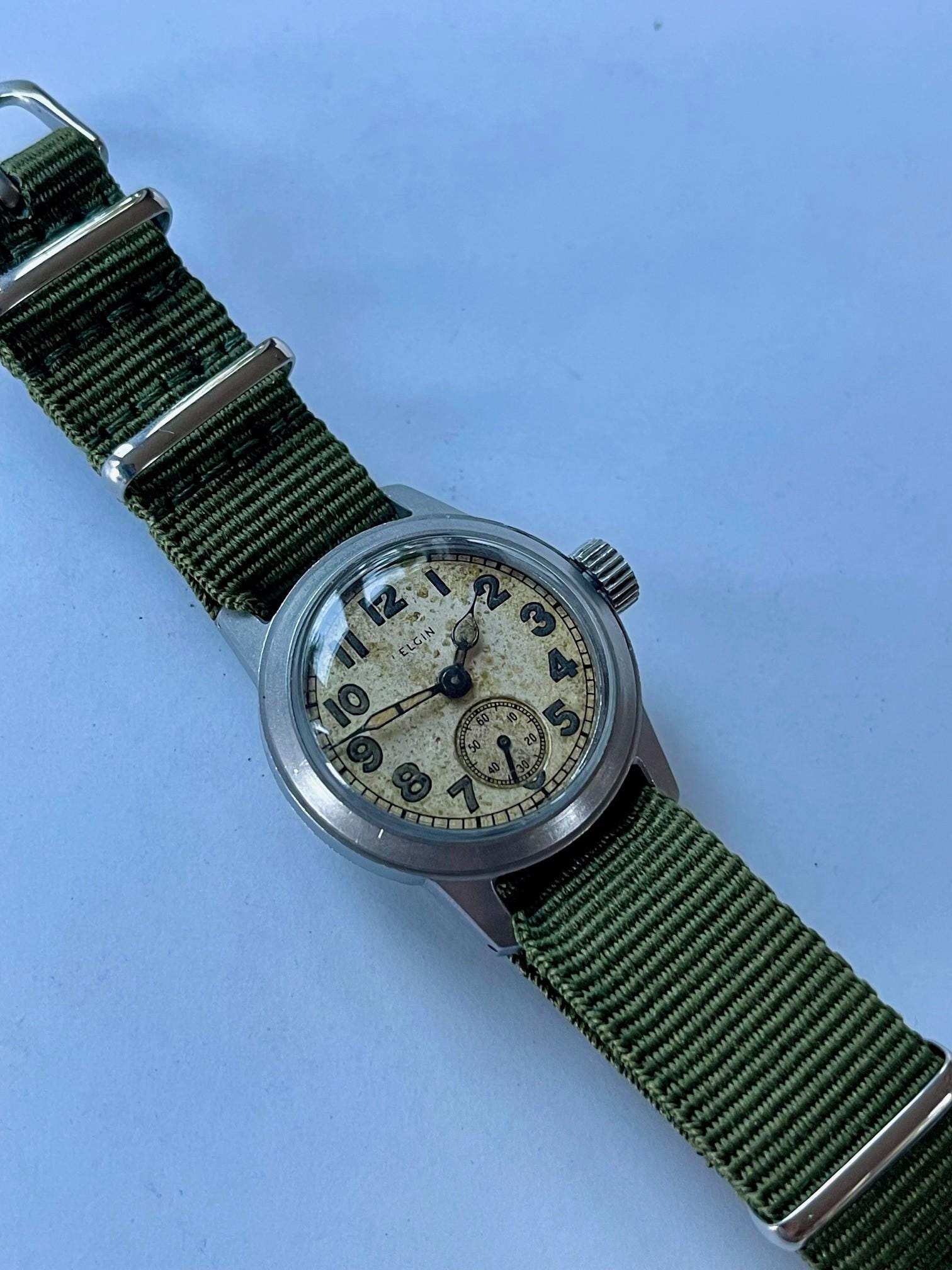 Elgin U.S. Military Star Case 1917-H Tropical Dial S/steel
