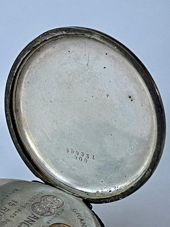 Anonymous Solid Silver 800 White Porcelain Dial P… - image 9