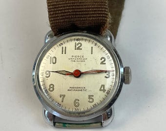 Montre Pierce Parashock Vintage Automatique - Années 1940 WW2 - Fonctionne