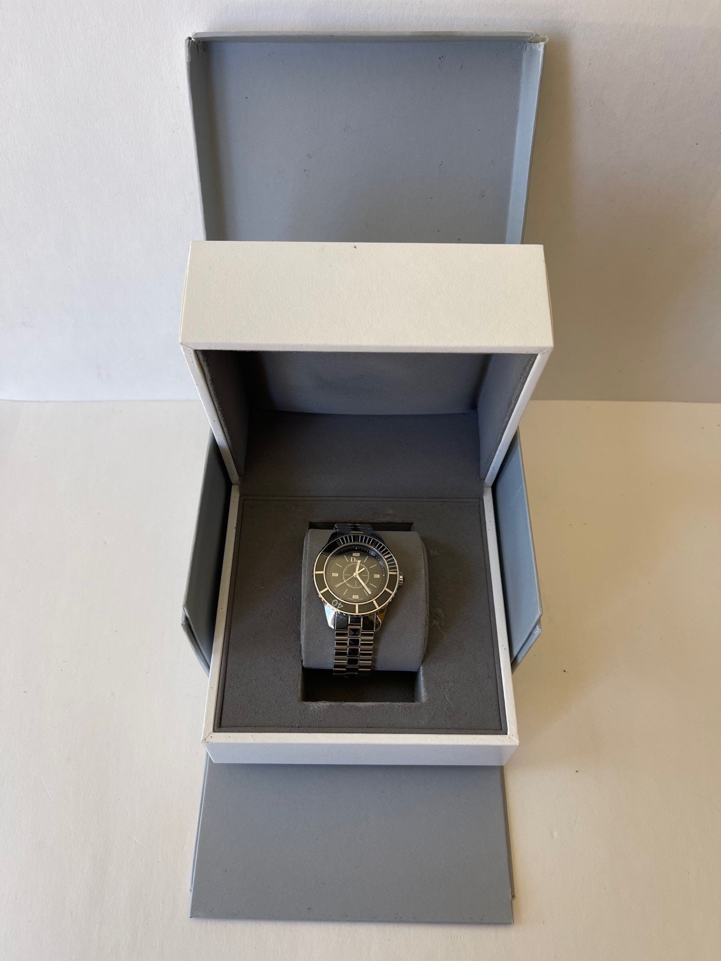Dior Christian Dior Christal Calendar Date Black Dial Rotating