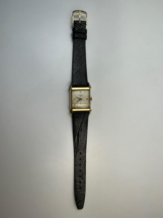 Longines Rectangular Art Deco Style Textured Dial… - image 3