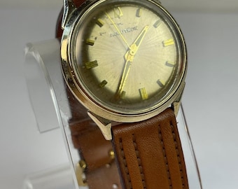 Bulova Accutron 214 Tuning-Fork 10K Gold-Filled 10K Gold-Filled Edelstahl Vintage Uhr Pie Pane Made in USA 1965