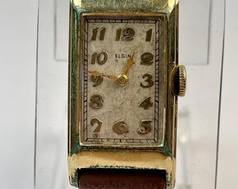 Elgin Art Deco Rectangular Gold Capped Made in USA 1932