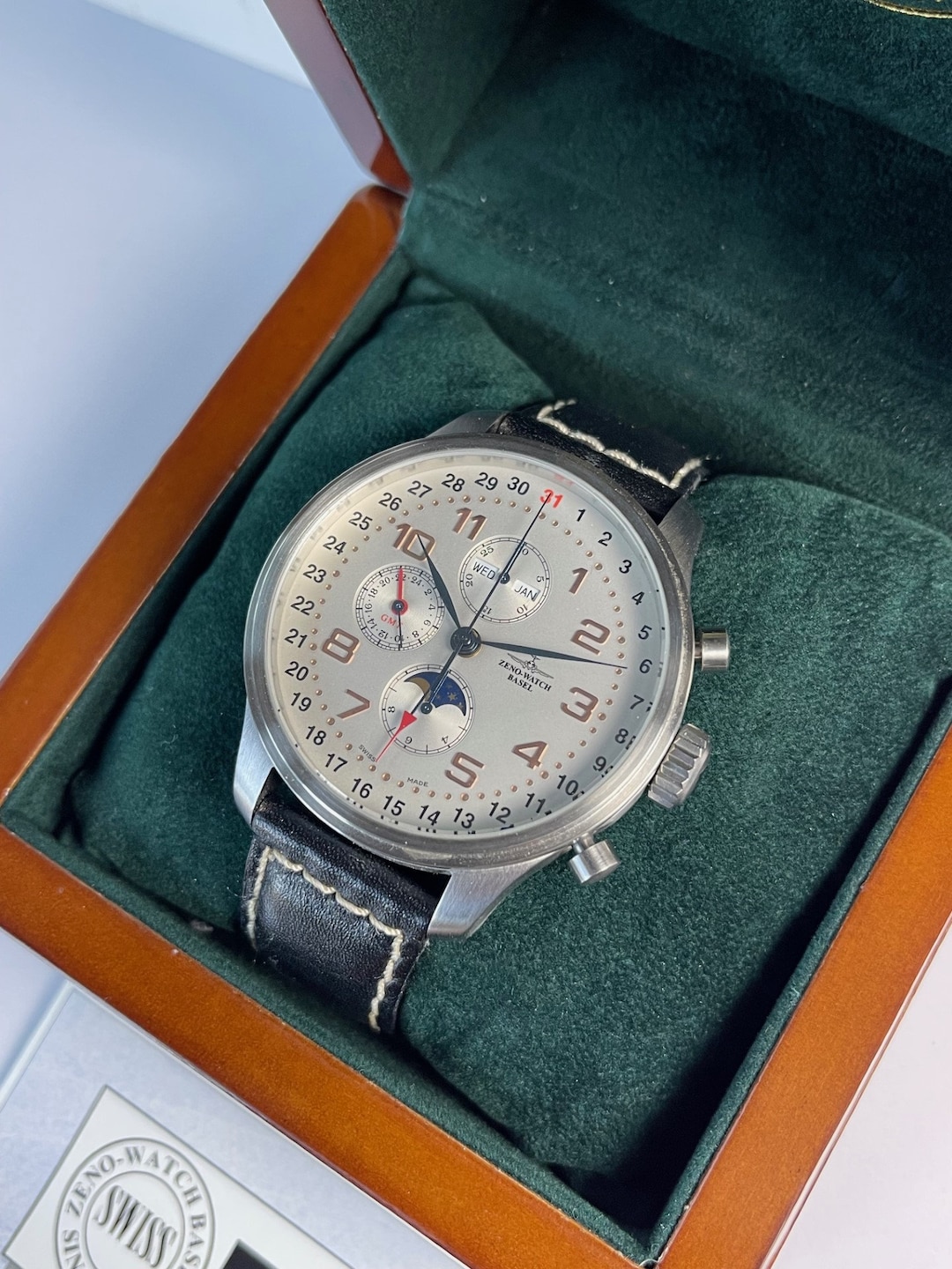 Triple Calendar Valjoux 7751 Watches Jacques Lemans Cronografo